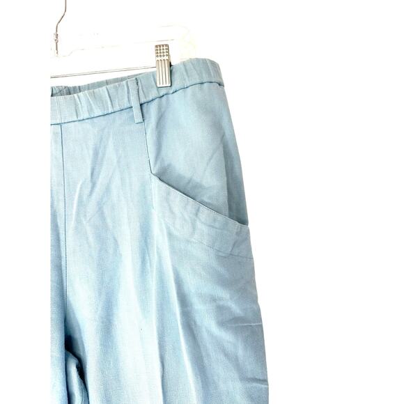 Christian Dior Actifs Pants Women's Blue Basic Casual Pull On Cropped Medium - Picture 7 of 11